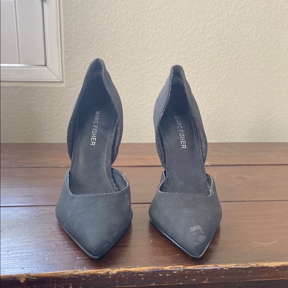 Marc Fisher Black Heels Sleek d'Orsay Pumps